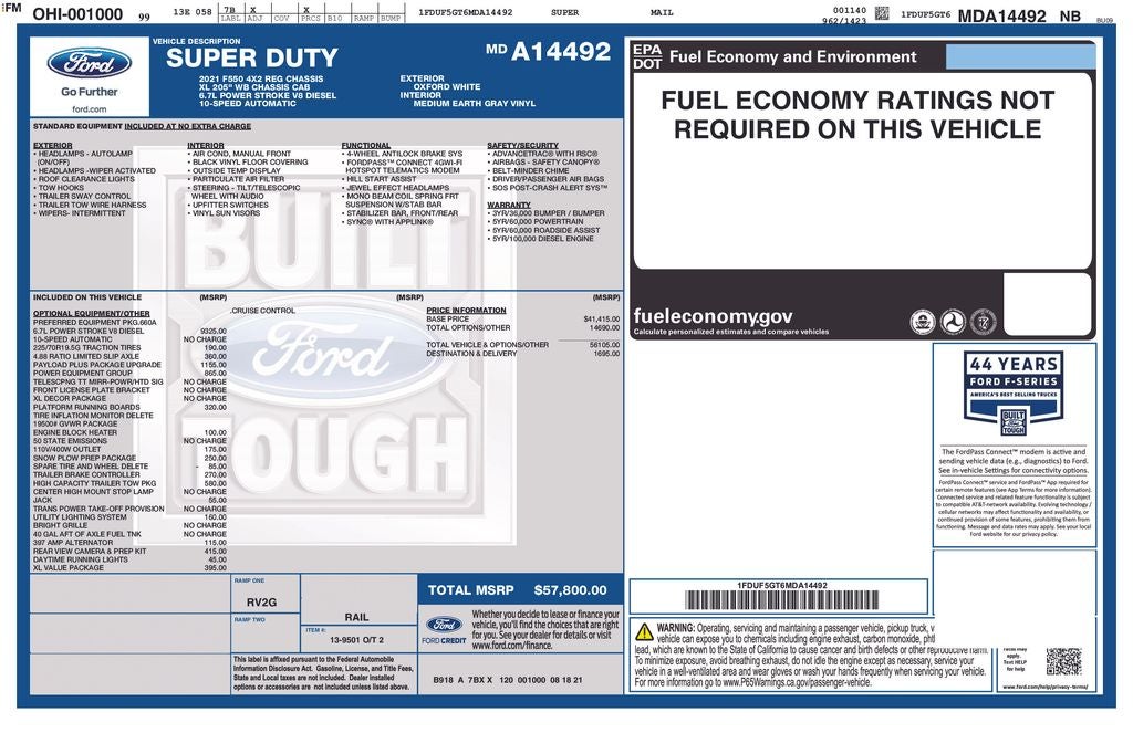 2021 Ford F-550SD XL DRW