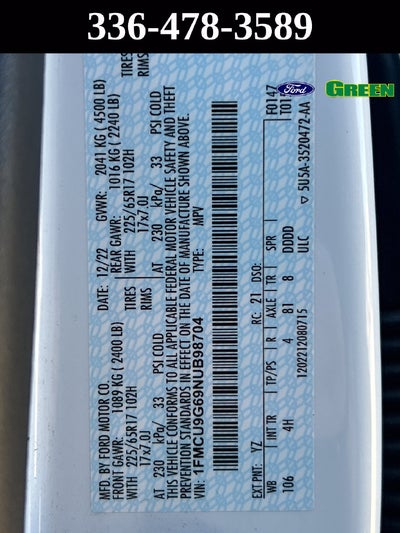 2022 Ford Escape SE