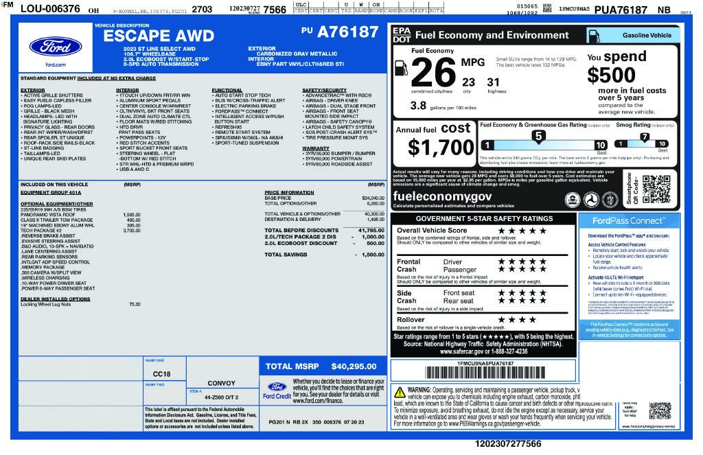 2023 Ford Escape ST-Line Select