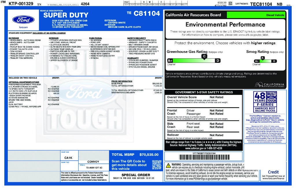 2026 Ford F-250SD XLT