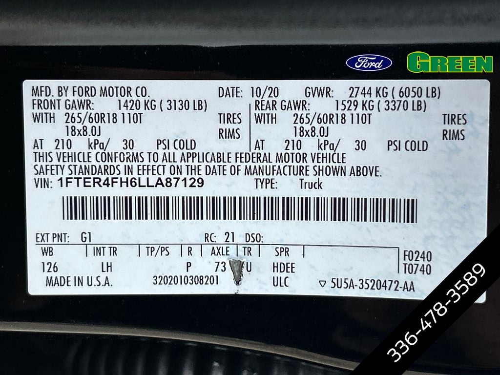 2020 Ford Ranger XLT