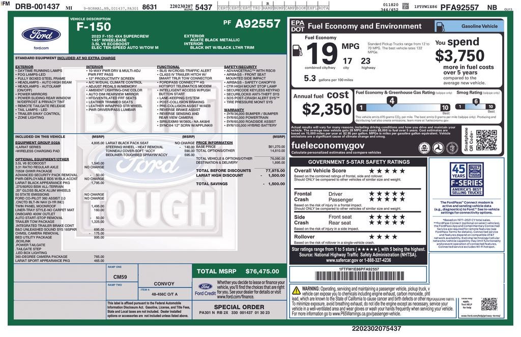 2023 Ford F-150 Lariat