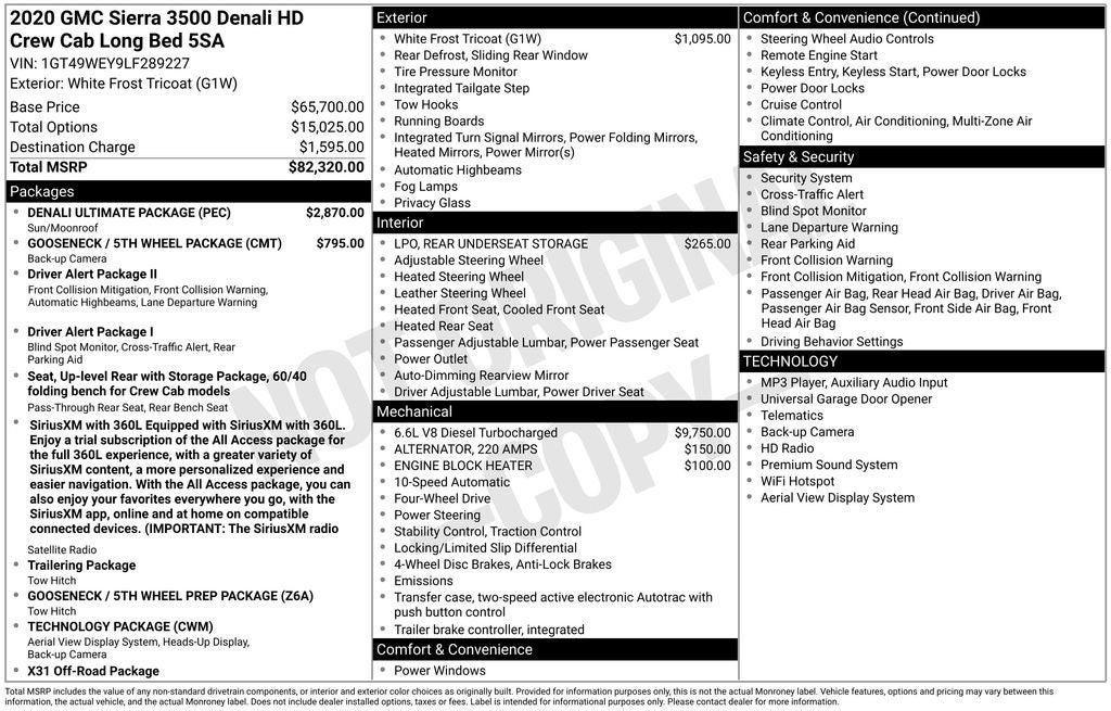 2020 GMC Sierra 3500HD Denali