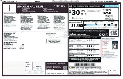 2026 Lincoln Nautilus Reserve