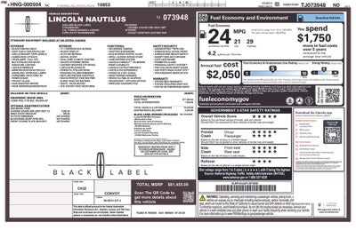 2026 Lincoln Nautilus Black Label