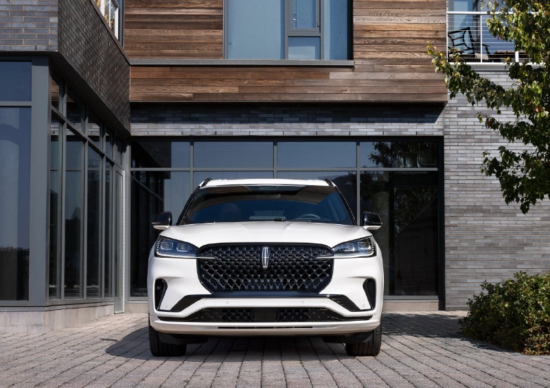 The front of a 2026 Lincoln Aviator® SUV is shown. | Green Lincoln in Greensboro NC
