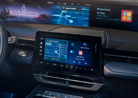 Driving directions are shown on the center touchscreen. | Green Lincoln in Greensboro NC