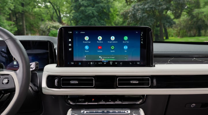 The center touchscreen inside a 2027 Lincoln Aviator® Black Label™ SUV | Green Lincoln in Greensboro NC