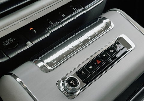 The piano key gear selector of a 2027 Lincoln Aviator® Back Label™ SUV. | Green Lincoln in Greensboro NC